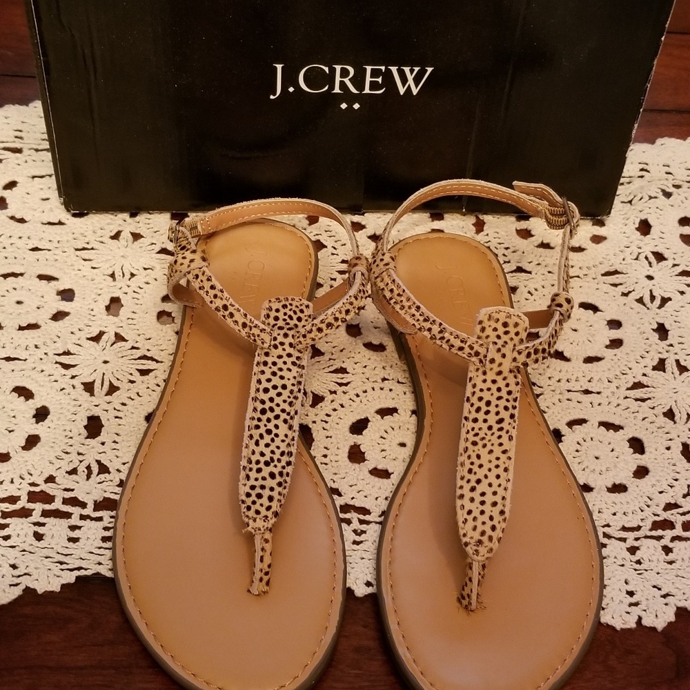 Nwt J. Crew Leapord Sandels